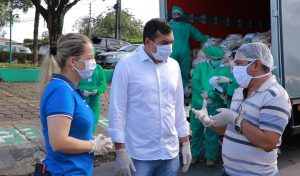 Imagem da notícia - Governador Wilson Lima participa de entrega de cestas básicas para instituições