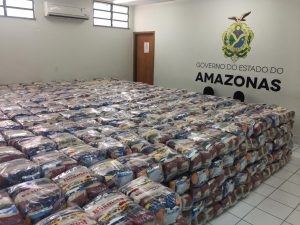 Imagem da notícia - Sejusc recebe doação de mil cestas básicas de empresa do Polo Industrial de Manaus