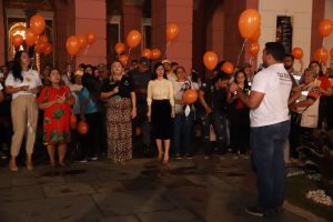 Imagem da notícia - Maio Laranja: Sejusc realiza iluminação do Teatro Amazonas em ato público de combate ao abuso e exploração sexual de crianças e adolescentes