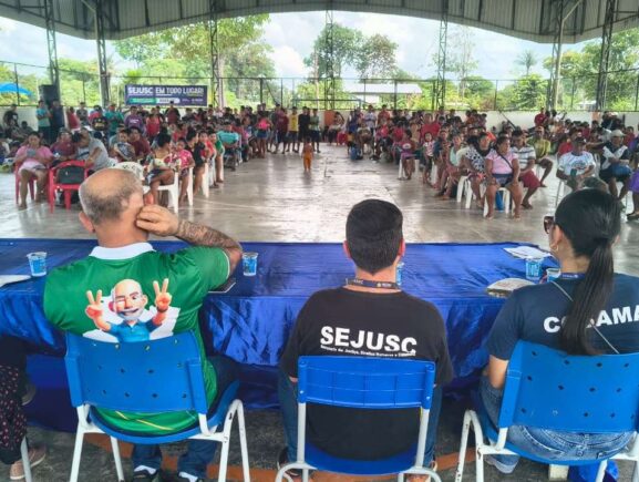 Sejusc leva serviços para povos originários da Vila Canumã, em Borba